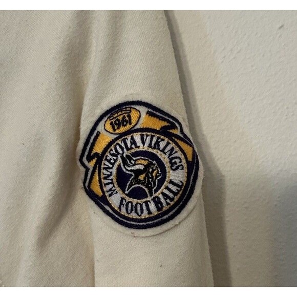 G-lll 4her By carl Banks Minnesota Vikings Sweatshirt Size Medium Rare Offwhite - Picture 7 of 10